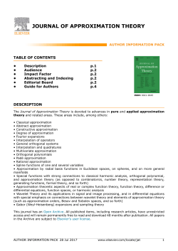 journal of approximation theory