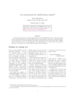 An environment for multicolumn output