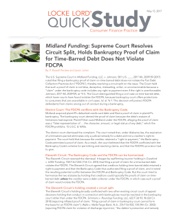 Midland Funding: Supreme Court Resolves Circuit Split