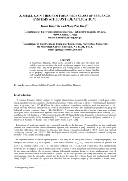 a small-gain theorem for a wide class of feedback systems