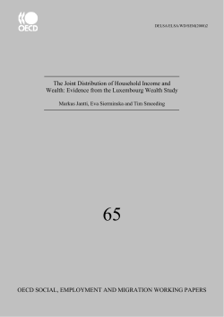 OECD SOCIAL, EMPLOYMENT AND MIGRATION