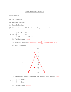 Section 3.4 For each function (a) Find the domain
