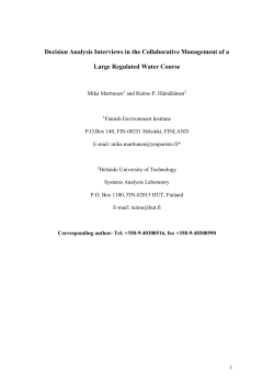 4 Decision analysis interviews
