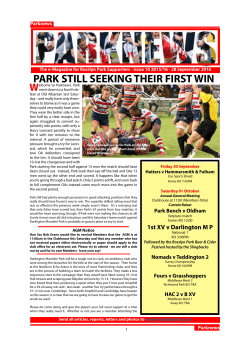 park still seeking their first win