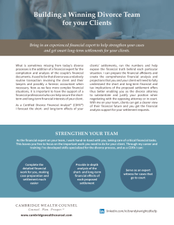 Building a Winning Divorce Team for your Clients