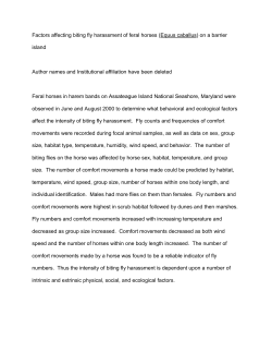 Title: Factors affecting biting fly harassment of feral horses (Equus