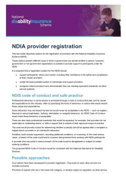 NDIA provider registration