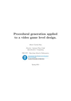 Procedural generation applied to a video game level design.