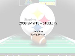 Steelers` Weekly Game Summary