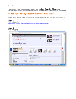So Let`s join McCoy Soudal Channel on YOU TUBE. Step : 1 Step 2 :