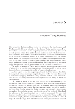 CHAPTER 5 Interactive Turing Machines