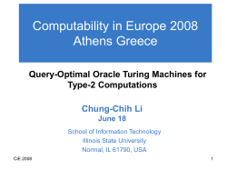 Computability in Europe 2008 Athens Greece - itk.ilstu.edu
