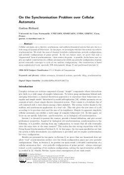 On the Synchronisation Problem over Cellular Automata