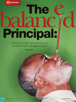 The Balanced Principal: Joining Theory and Practical Knowledge