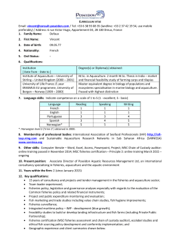 curriculum vitae - Poseidon Aquatic Resource Management Ltd