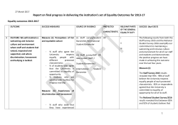 Final Report on Equality Outcomes 2013-17