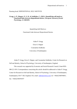 Correlations between Self-Motive Latent Factors