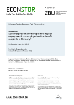 Does marginal employment promote regular employment