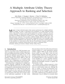A Multiple Attribute Utility Theory Approach to Ranking and Selection