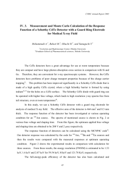 Measurement and Monte Carlo calculation of the response function