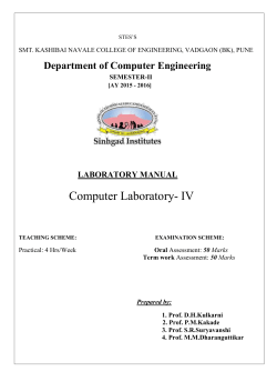 Object Oriented and Multi-core Programming Class/Branch: