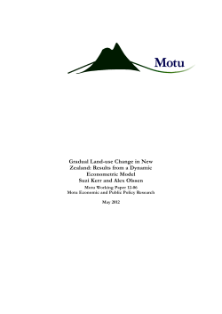 Gradual Land-use Change in New Zealand: Results from a Dynamic