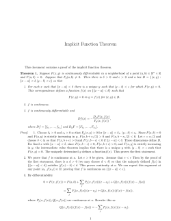 Implicit Function Theorem