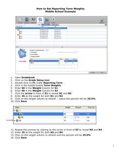 How to Set Reporting Term Weights