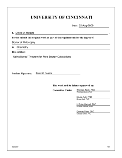 Using Bayes` Theorem for Free Energy Calculations