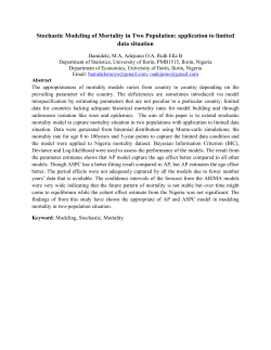 Stochastic Modeling of Mortality in Two Population