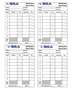 bid euchre score card