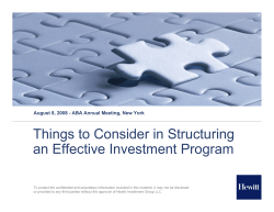 Things to Consider in Structuring an Effective Investment Program
