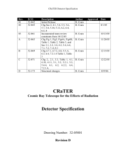 5 Detector Design Specifications