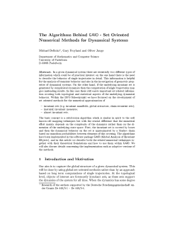 The Algorithms Behind - Set Oriented Numerical Methods for