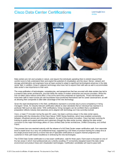 Cisco Data Center Certifications