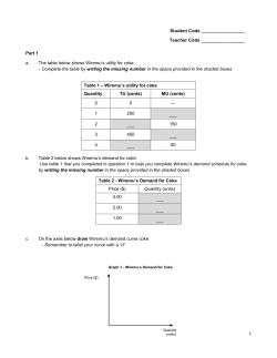 Summative assessment 3.3 - MU + demand portfolio piece 1
