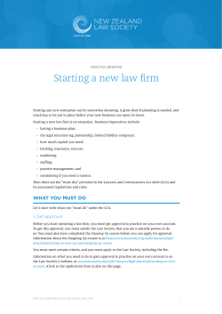 Starting a new law firm - New Zealand Law Society