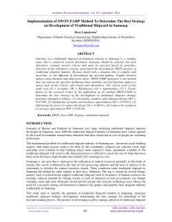 Implementation of SWOT-FAHP Method To Determine The Best