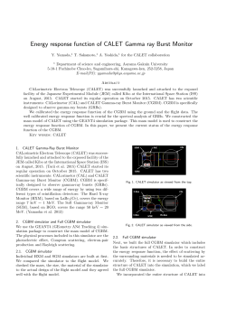 Energy response function of CALET Gamma ray Burst Monitor