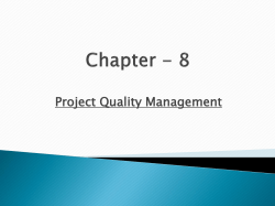 Project Quality management