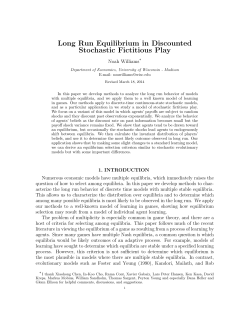 Long Run Equilibrium in Discounted Stochastic Fictitious Play