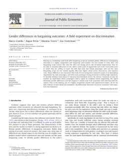 Gender differences in bargaining outcomes: A field experiment on