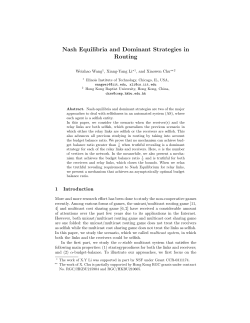 Nash Equilibria and Dominant Strategies in Routing
