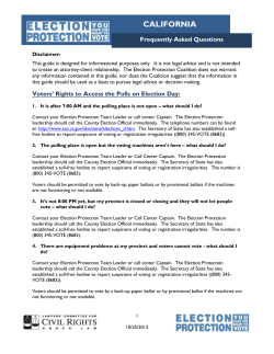 Identification and Provisional Ballots