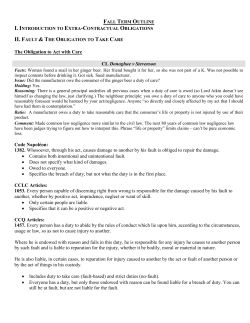 test &ldquo;normal and foreseeable&rdquo; is common law, not civil - LSA