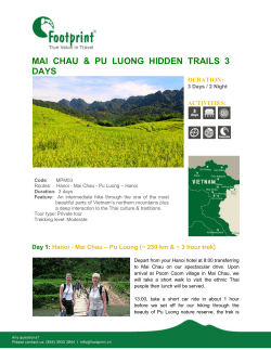 Hanoi - Mai Chau &ndash; Pu Luong