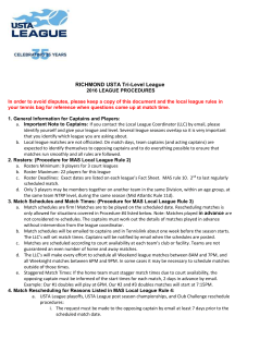 Procedures - RVATennisPlayers.com