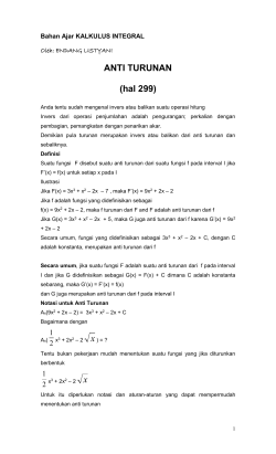 Bahan Ajar Kalkulus Integral