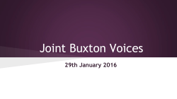 buxton voices - Buxton School