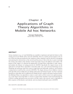Applications of Graph Theory Algorithms in Mobile Ad hoc Networks